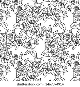 Bouquets of flowers and branches with flowers on a light background. Floral background.