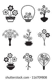 Bouquets of flowers - vector illustration
