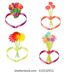 Bouquets with ribbons collection