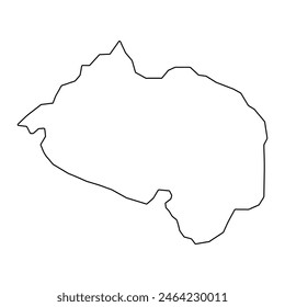 Bourail commune map, administrative division of New Caledonia. Vector illustration.