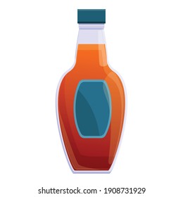 Bourbon bar bottle icon. Cartoon of bourbon bar bottle vector icon for web design isolated on white background