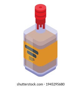 Bourbon beverage icon. Isometric of bourbon beverage vector icon for web design isolated on white background