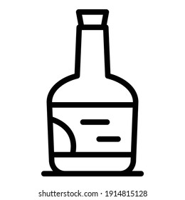 Bourbon bottle icon. Outline bourbon bottle vector icon for web design isolated on white background
