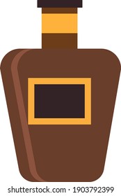 Borbón en la botella, ilustración, vector sobre un fondo blanco.