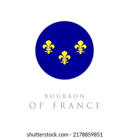 bourbon dynasty flag vector illustration