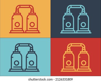 Bourbon Factory Logo Template, Simple Flat Icon of factory,bourbon,alcohol