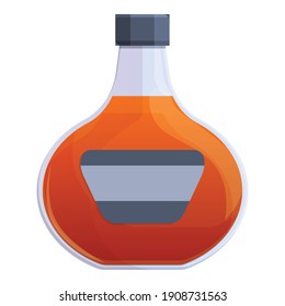 Bourbon Topf Flasche Symbol. Cartoon der Bourbon-Topf-Flasche Vektorsymbol für Webdesign einzeln auf weißem Hintergrund