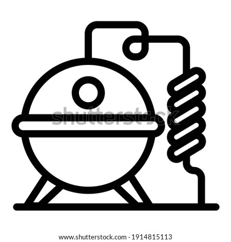 Bourbon production process icon. Outline bourbon production process vector icon for web design isolated on white background
