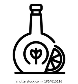 Bourbon wheat icon. Outline bourbon wheat vector icon for web design isolated on white background