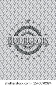 Bourgeois silver badge. Scales pattern. Vector Illustration. Detailed.