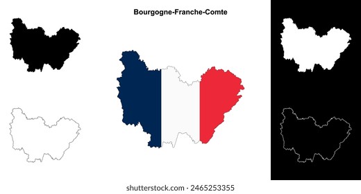 Region Bourgogne-Franche-Comte Kartenset
