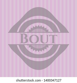 Bout pink emblem. Vector Illustration. Detailed.