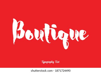 Boutique Bold Typography On Red Background