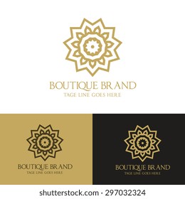 Boutique Brand Luxury Logo Design Template