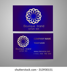 Boutique brand - template logo. The luxury, richness, exclusive, business, presentation of corporate identity.