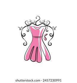 boutique branding icon Vector concepto diseño Web de Plantilla