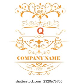  Boutique, Cafe, Hotel, Heraldic, Jewelry, Fashion and other vector illustration. Retro Royal Vintage Shields Logotype set. Vector calligraphyc Luxury logo design elements. 