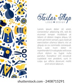 Boutique Fashion Banner Design with Garment and Hanger Vector Template