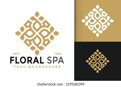 Boutique Floral Nature Spa Logo Design, brand identity logos vector, modern logo, Logo Designs Vector Illustration Template
