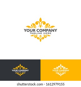 Boutique flower elegant logo template