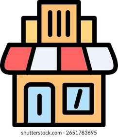 Boutique Line Filled Icon Design
