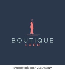 Vector de plantilla de diseño de logotipo con logotipo Boutique para empresas de moda
