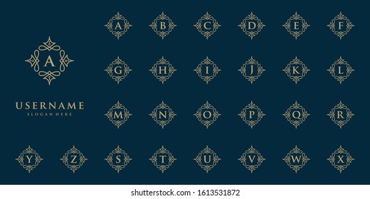 Boutique Logo Design Initials Alphabet