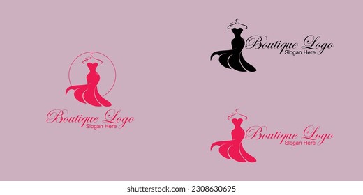 Boutique logo design with modern style| premium vector