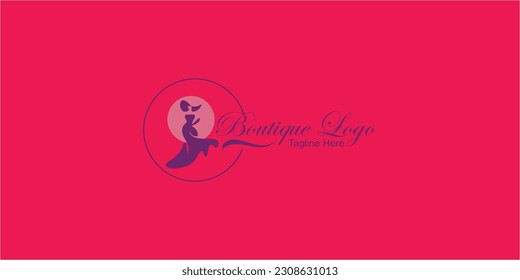 Boutique logo design with modern style| premium vector