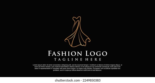 Boutique logo design simple concept Premium Vector