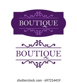 Boutique logo design template