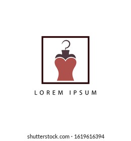 boutique logo with frame design template.