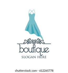 boutique logo with text space for your slogan / tagline, vector illustration