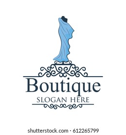boutique logo with text space for your slogan / tagline, vector illustration