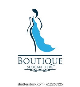 boutique logo with text space for your slogan / tagline, vector illustration