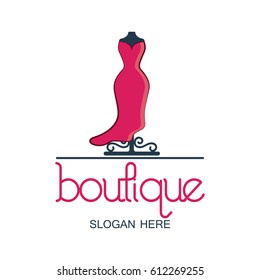 Dress Boutique Bridal Logo Template Illustration Stock Vector (Royalty ...