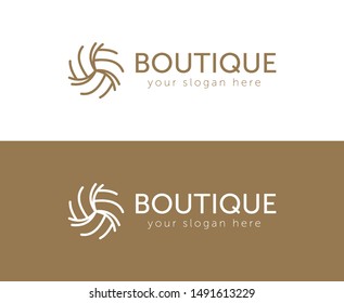 Boutique logo. vector design boutique logotype. line logo template