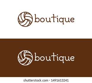 Boutique logo. vector design boutique logotype. line logo template