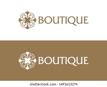 Boutique logo. vector design boutique logotype. line logo template