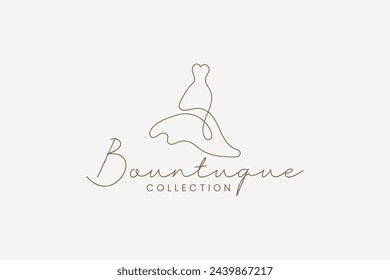boutique logo vector icon illustration