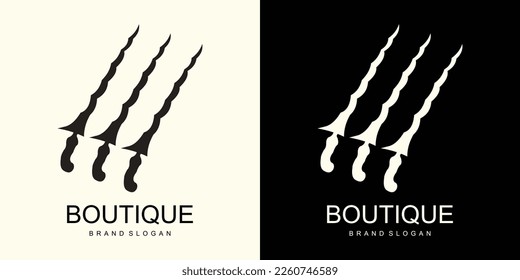 Boutique Lovely floral ornamental logos collection design set