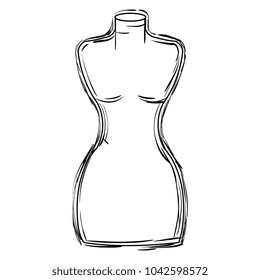 boutique mannequin isolated icon