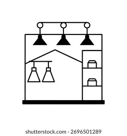 Ilustración vectorial de tienda minorista boutique