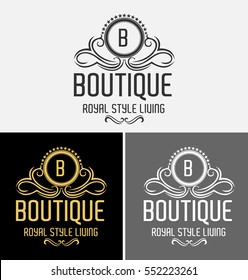 Boutique Royal Vector Design Logo Template
