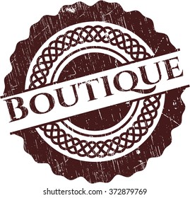 Boutique con textura de sello de caucho