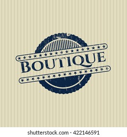 Sello de caucho Boutique con textura gruesa