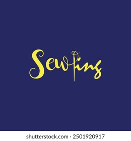 boutique sewing tailoring logo design vector