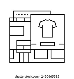 boutique shop line icon vector. boutique shop sign. isolated contour symbol black illustration