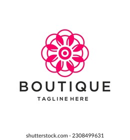 boutique shop and retail logo design modern vector template