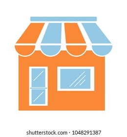 Boutique shop vector flat icon